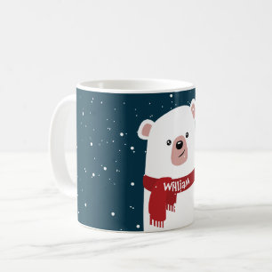 Polar Bear Christmas New Year's Personalised Mug