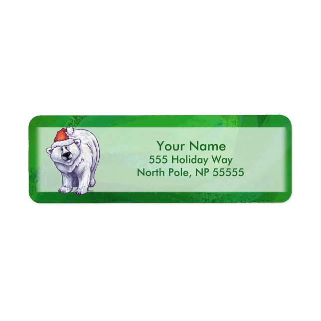 Polar Bear Christmas On Green (Front)