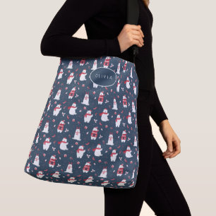 Polar Bear Christmas Pattern ID851 Crossbody Bag