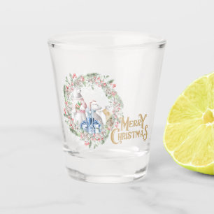Polar Bear Christmas Shot Glass