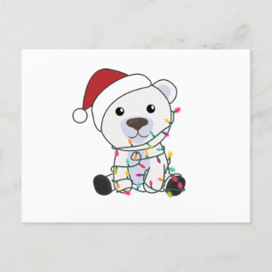 Polar Bear Christmas Snow Winter Animals Polar Postcard