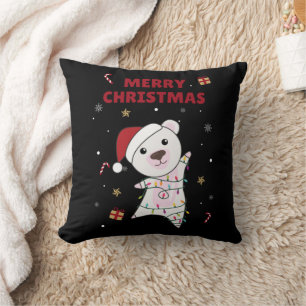 Polar Bear Christmas Snow Winter Animals Polar Thr Cushion