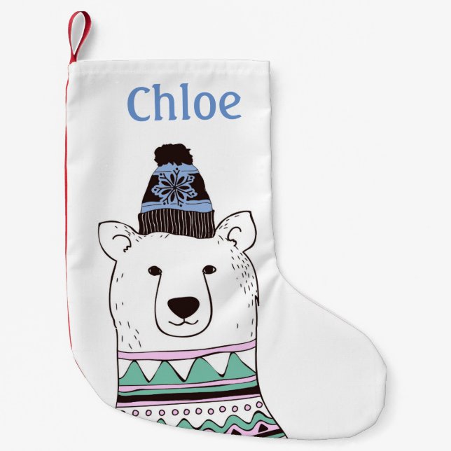 Polar Bear Christmas Stocking (Front)