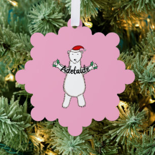 Polar Bear Christmas Tree Decoration Card