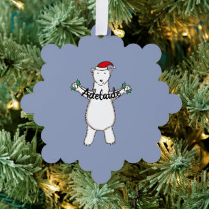 Polar Bear Christmas Tree Decoration Card