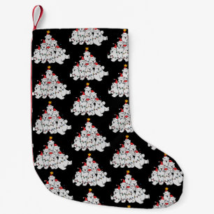 Polar Bear Christmas Tree Funny Animal Bears Small Christmas Stocking