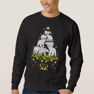 Polar Bear Christmas Tree Lights Holiday Polar Bea Sweatshirt