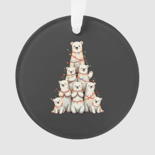 Polar Bear Christmas Tree Merry Christmas Xmas Ornament