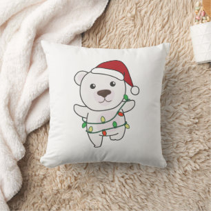 Polar Bear Christmas Winter Animals Polar Bears Cushion