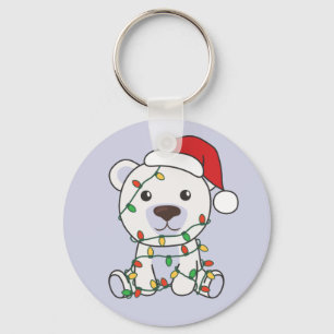 Polar Bear Christmas Winter Animals Polar Bears Ke Key Ring