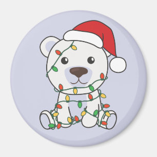 Polar Bear Christmas Winter Animals Polar Bears Ma Magnet