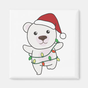 Polar Bear Christmas Winter Animals Polar Bears Ma Magnet