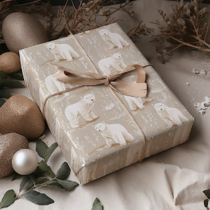 Polar Bear Christmas Winter  Wrapping Paper
