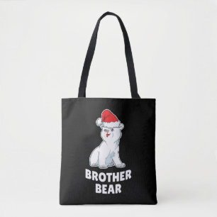 Polar Bear Christmas - Xmas Brother Gift Tote Bag
