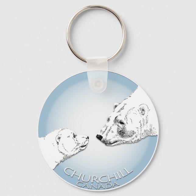 Polar Bear Chuchill Key Chain Souvenir Keychain (Front)