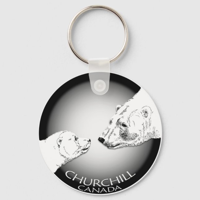 Polar Bear Chuchill Key Chain Souvenir Keychain (Front)