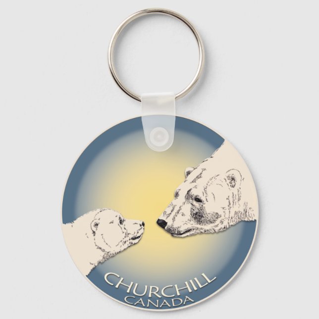 Polar Bear Chuchill Key Chain Souvenir Keychain (Front)