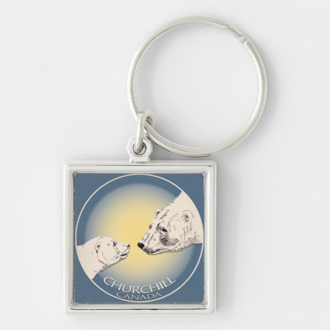 Polar Bear Chuchill Key Chain Souvenir Keychain (Front)