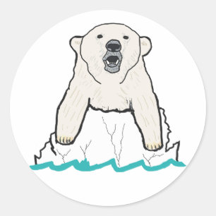 Polar Bear Classic Round Sticker