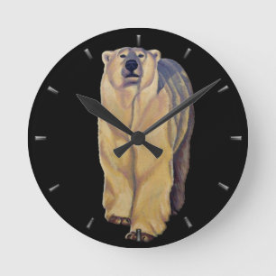 Polar Bear Clock Bear Art Wall Clocks Bear Decor