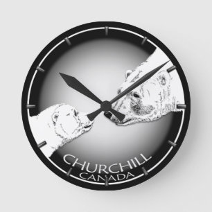Polar Bear Clock Churchill Canada Bear Wall Clock