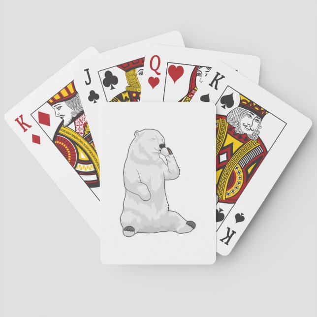 Polar bear Coffee Cup Playing Cards (Back)
