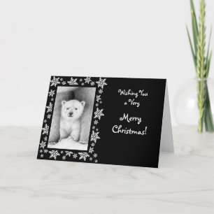 Polar Bear Cub Christmas Card