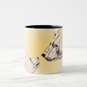 Polar Bear & Cub Coffee Mug Wildlife Art Cups