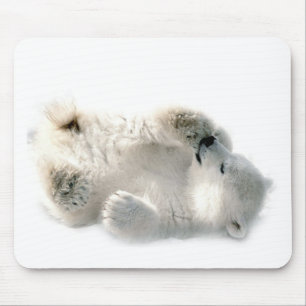 Polar Bear Cub Cute Animal Arctic Frozen Winter Mouse Mat