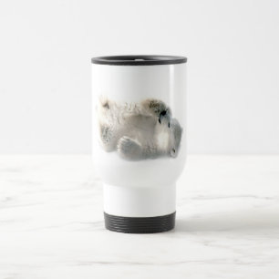 Polar Bear Cub Cute Animal Arctic Frozen Winter Travel Mug