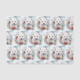 Polar Bear Cub Cute Christmas Baby Animal Tissue Paper