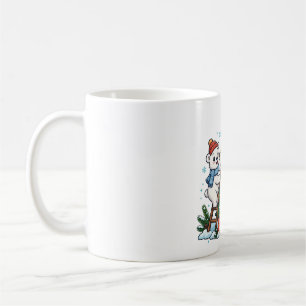 Polar Bear Cub Decorating Christmas Tree Coffee Mug