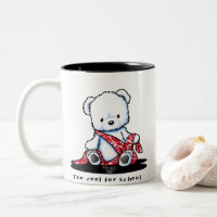 Polar Bear Cub KiniArt Two-Tone Coffee Mug