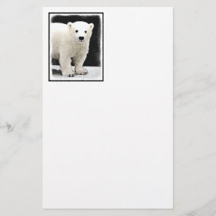 Polar Bear Cub Painting - Original Wildlife Art