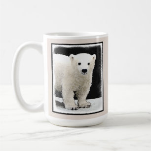 Polar Bear Cub Painting - Original Wildlife Art Coffee Mug