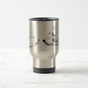 Polar Bear & Cub Travel Mug Wildlife Art Mug