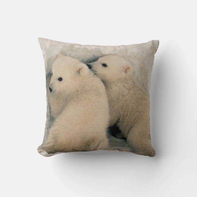 Polar Bear Cubs Cushion (Front)