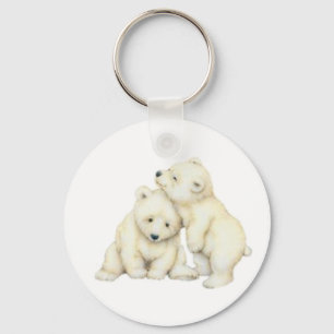 Polar Bear Cubs Key Ring