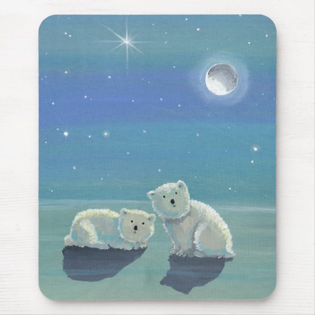 Polar Bear Cubs Mousepad (Front)