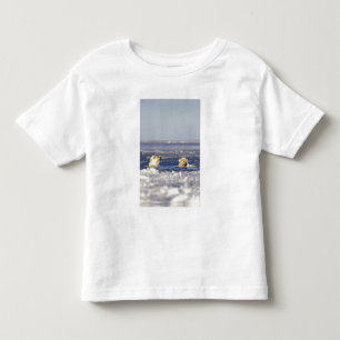 Polar bear cubs playing toddler T-Shirt