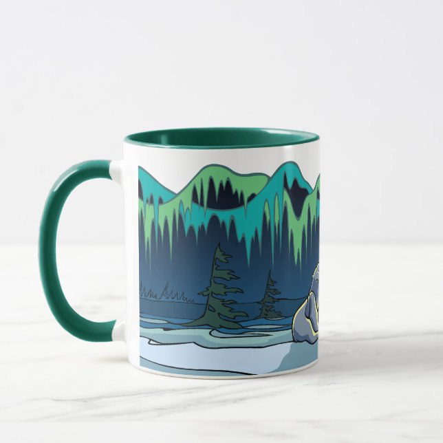 Polar Bear Cup Tribal Bear Art Mugs Cups Bear Gift (Left)
