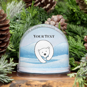 Polar Bear Design Snow Globe
