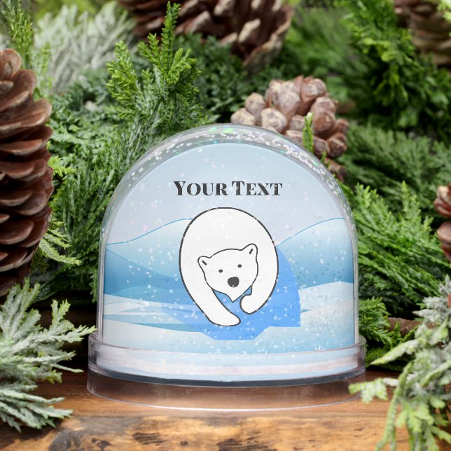 Polar Bear Design Snow Globe (Winter)