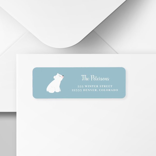 Polar bear dusty blue winter holiday family (Creator Uploaded)