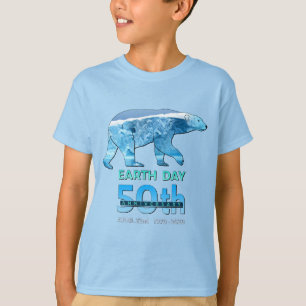 Polar Bear Earth Day 50th Anniversary Gift T-Shirt