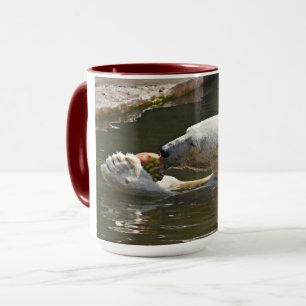 Polar Bear Eating Fruit In Water Mug