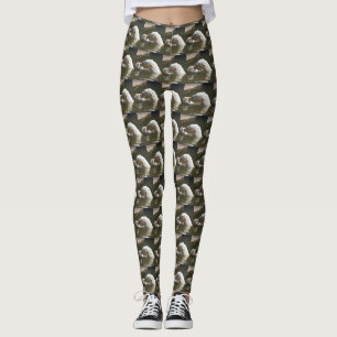 Polar Bear Eating Fruit Tile Flow Leggings