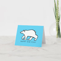 POLAR  BEAR - Endangered animal graphic - Ice blue