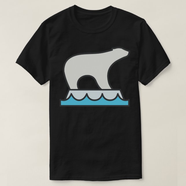 Polar Bear Environment Icon T-Shirt (Design Front)
