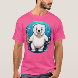 Polar Bear Exploring Underwater Depths T-Shirt